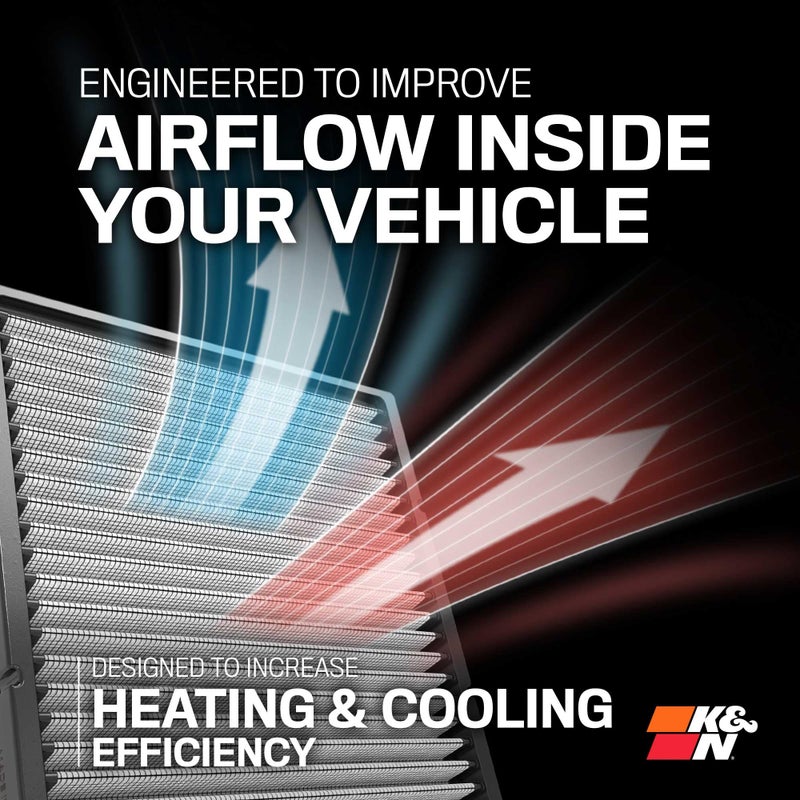 K&N LIFETIME Cabin Air Filter: Premium, Washable, Clean Air for your Cabin: Compatible with 2005-2018 Cadillac/Chervolet: XLR, Corvette, Z06, ZL1, VF3018 - Image 4